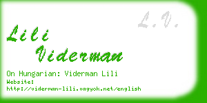 lili viderman business card